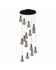 Czarno-złota loftowa lampa wisząca - J099-Morta w sklepie Edinos.pl
