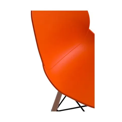 Zdjęcie skandynawskie krzesło Tina pomarańczowe | Edinos.pl