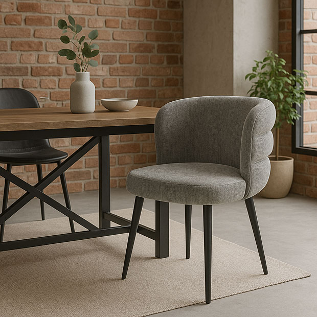 Wnętrze z krzesłem szarym Candy