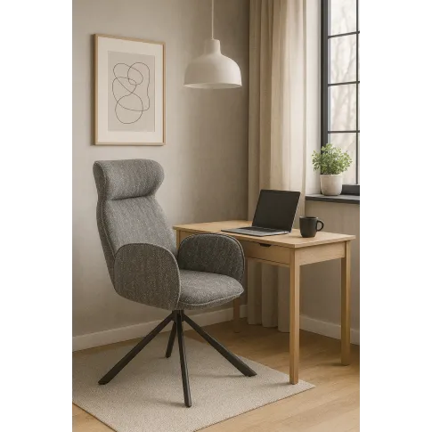 Szare nowoczesne krzesło z podłokietnikami   Janpa