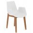 Zdjęcie produktu Krzesło z podłokietnikami Nuffi - białe.