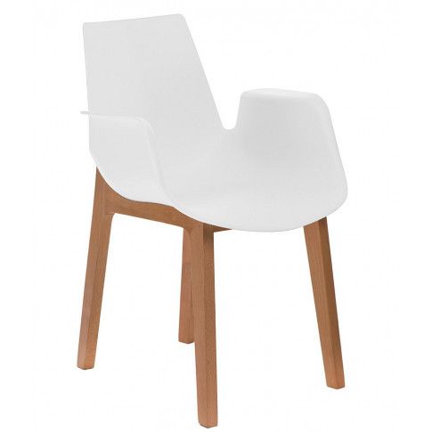 Zdjęcie produktu Krzesło z podłokietnikami Nuffi - białe.