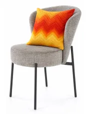 Popielate nowoczesne krzesło tapicerowane - Merci w sklepie Edinos.pl