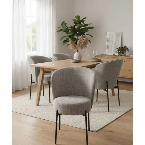 Popielate nowoczesne krzesło tapicerowane   Merci