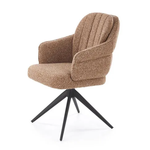 Brązowe krzesło pikowane Renarox