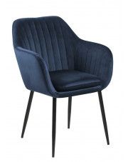 Tapicerowany fotel welurowy Erino 3X - niebieski w sklepie Edinos.pl