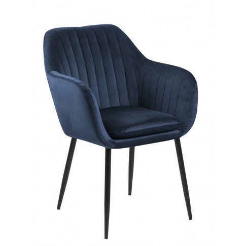 Zdjęcie produktu Tapicerowany fotel welurowy Erino 3X - niebieski.