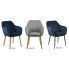 Szczegółowe zdjęcie nr 4 produktu Tapicerowany fotel welurowy Erino 3X- niebieski