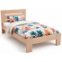 Drewniane łóżko pojedyncze w kolorze naturalnym 90x200 Mossil