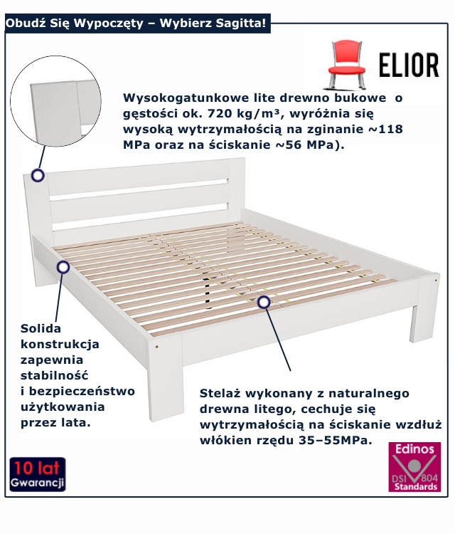 Łóżko drewniane Mossil