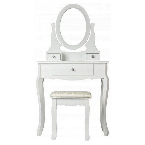 Fotografia Romantyczna toaletka Lorena 3X - biała z kategorii Sypialnia