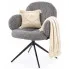 Popielate krzesło z obrotowym siedziskiem Ektog