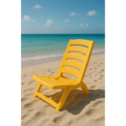 Wizualizacja krzesła żółtego plażowego Kruter