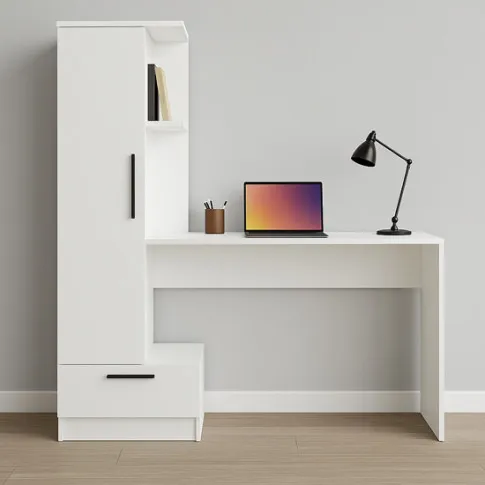 wizualizacja biurka bialego Duro