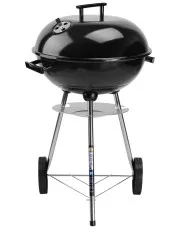 Czarny okrągły grill węglowy z pokrywą - Kummel w sklepie Edinos.pl