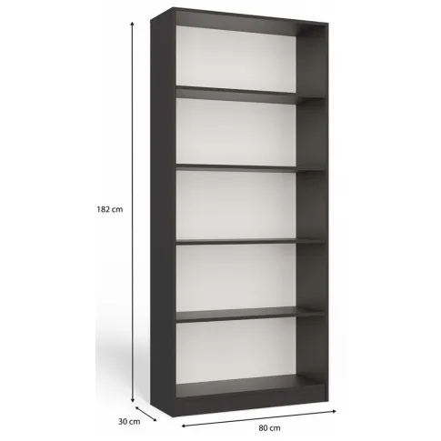 wymiary regału na książki 80 cm
