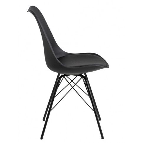 Zdjęcie stylowe krzesło Lindi czarne do salonu - sklep Edinos.pl