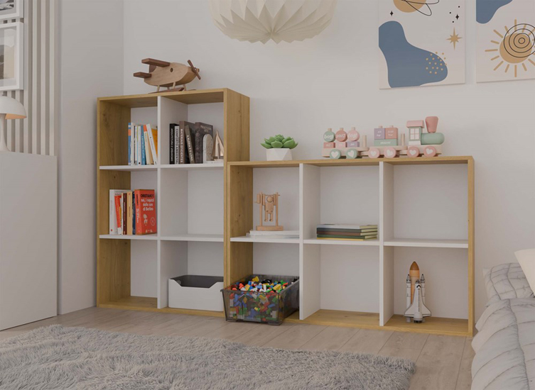 aranżacja pokoju dzieciecego z regałem Atela 4X