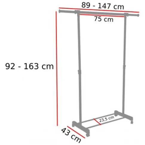 Wymiary wieszaka białego Hyaz