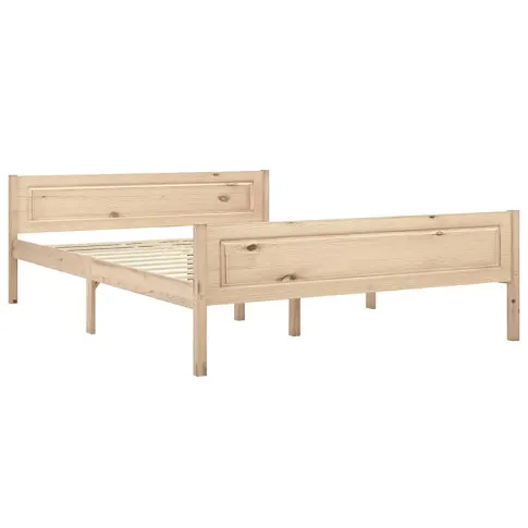 Zdjęcie podwójne łóżko z naturalnej sosny 140x200 Siran 5X | Edinos.pl