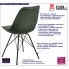 Fotografia Tapicerowane krzesło welurowe Lindi 2X - zielone z kategorii Krzesła welurowe zielone