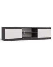 Nowoczesna szafka RTV antracyt + biały Verta 3X 140 cm w sklepie Edinos.pl