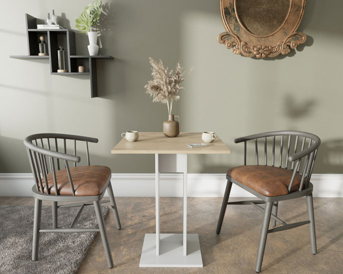 Kwadratowy stół do mniejszej kuchni Vosi