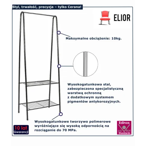 Wieszak w stylu loft Cerana
