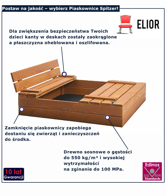 Piaskownica drewniana Lawis