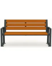 Ławka ogrodowa z metalowymi nogami w kolorze orzech 182 cm - Vepa w sklepie Edinos.pl