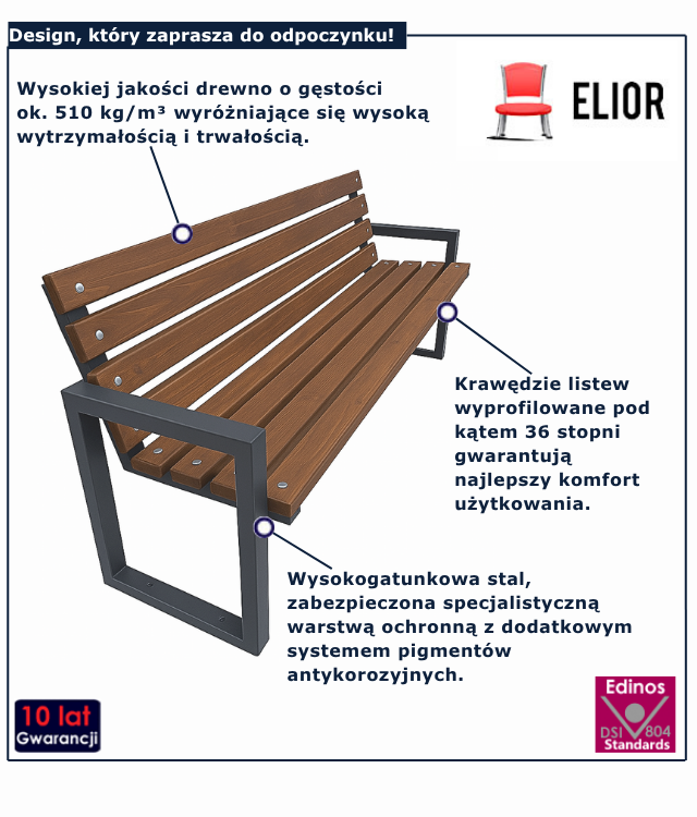 Ławka ogrodowa Heft