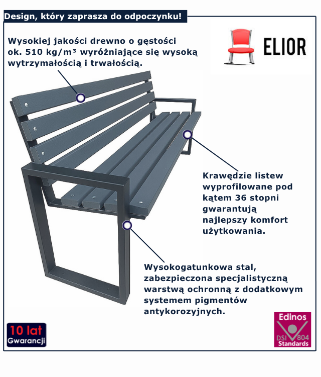 Ławka ogrodowa Heft