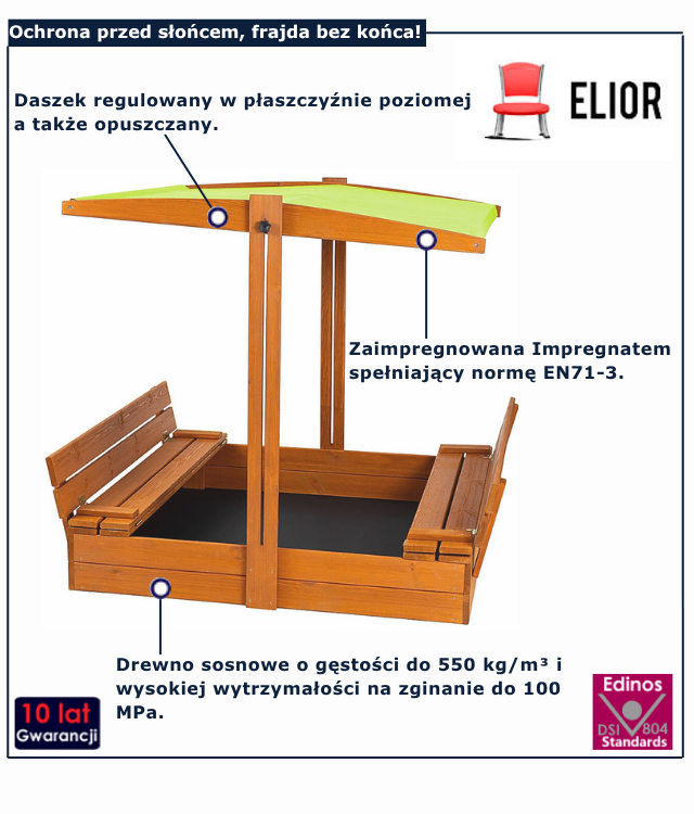 Piaskownica drewniana Parro