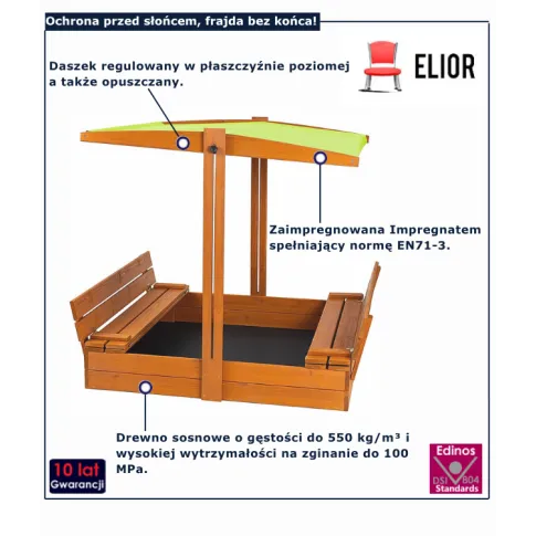 Piaskownica zielona dla dzieci Hose