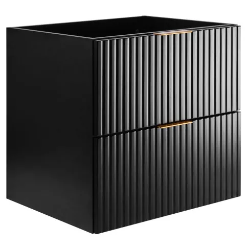 czarna ryflowana szafka lazienkowa 60 cm onellia 3x