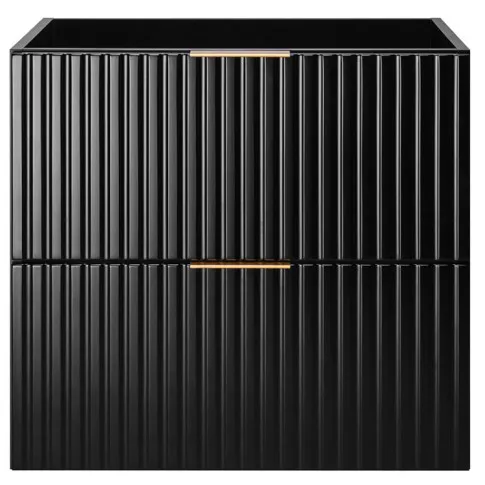 czarna ryflowana szafka pod uwywale 60 cm onellia 3x