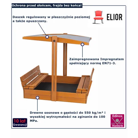 Piaskownica szara dla dzieci Hose