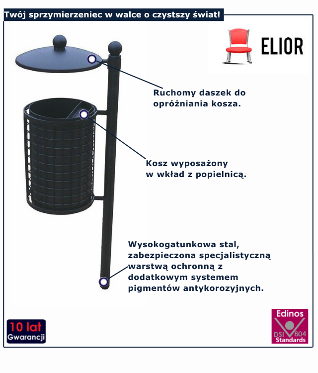 Kosz na śmieci Greenio