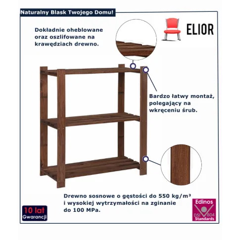Regał brązowy Roots