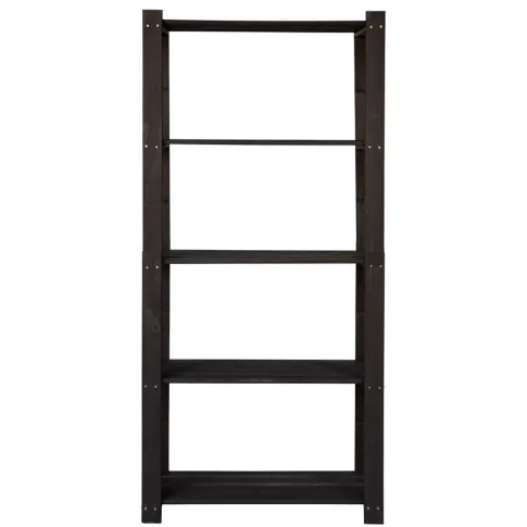 Czarny regał drewniany Pino