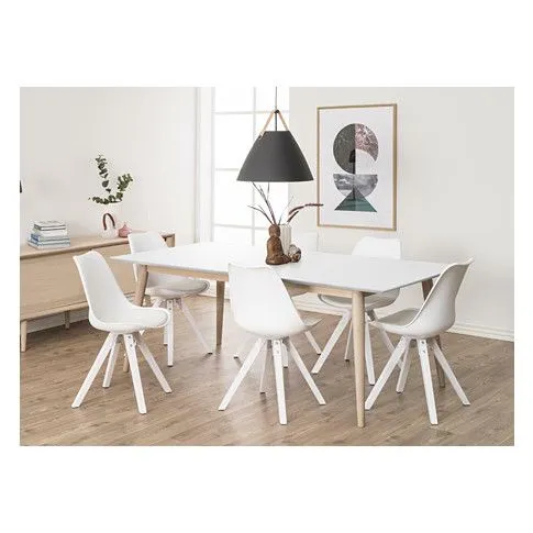 Zdjęcie miękkie krzesło Goldin 3X białe do salonu | Edinos.pl