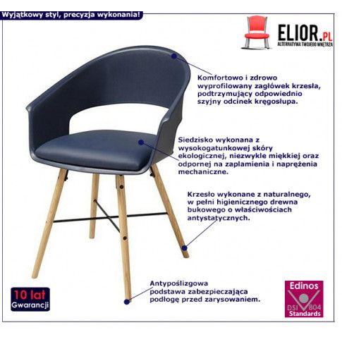 Fotografia Krzesło muszelka Parmo - niebieskie z kategorii Krzesła
