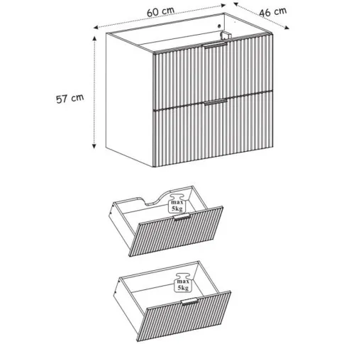 Wymiary szafki łazienkowej Onellia 3X