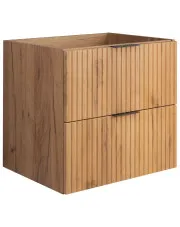 Ryflowana szafka łazienkowa z szufladami 60 cm dąb craft złoty - Onellia 3X w sklepie Edinos.pl