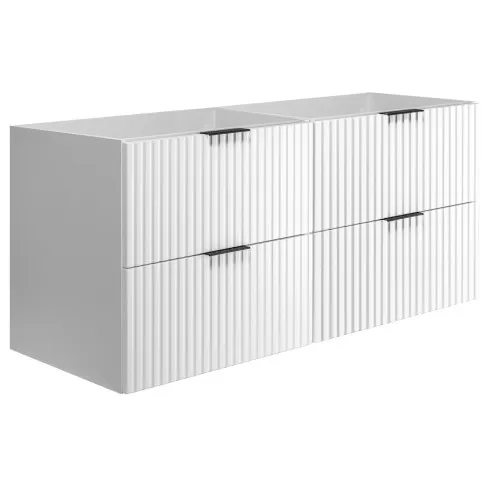 Biała podwójna szafka łazienkowa 120 cm Onellia 4X