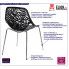 Fotografia Czarne krzesło ażurowe - Lenka z kategorii Krzesła metalowe