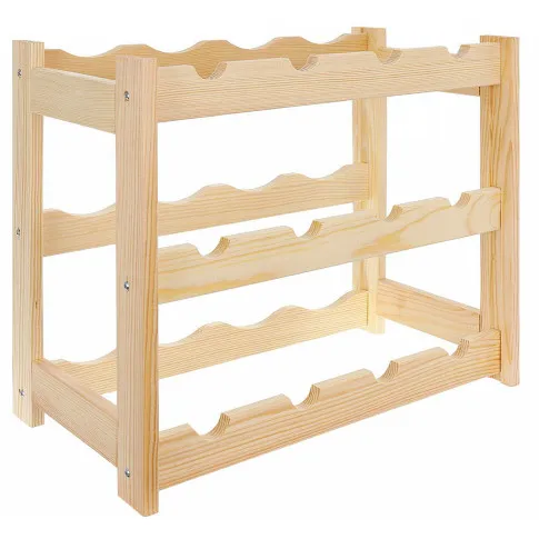 Naturalny regał na 12 butele wina Bottle 3X