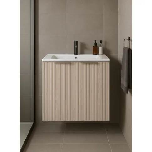 Łazienka z kaszmirową szafką łazienkową Onellia 9X