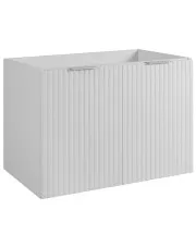 Biała dwudrzwiowa szafka wisząca do łazienki 80 cm - Onellia 10X w sklepie Edinos.pl