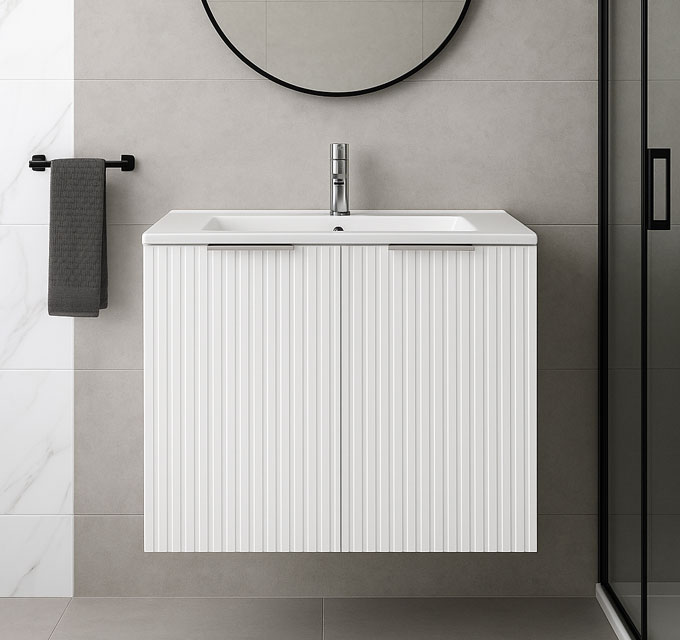 Łazienka z białą szafką 80 cm Onellia 10X